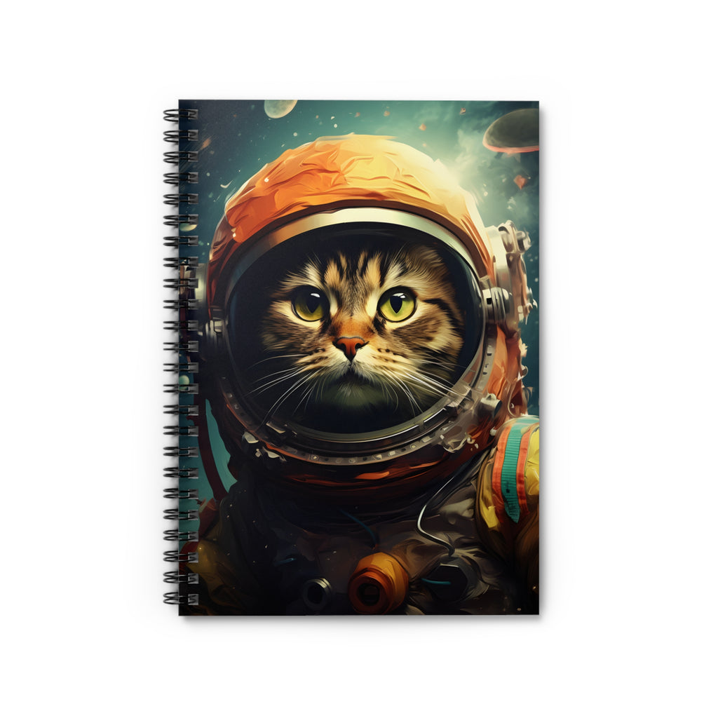 Astronaut Cat Spiral Notebook | Ruled Journal