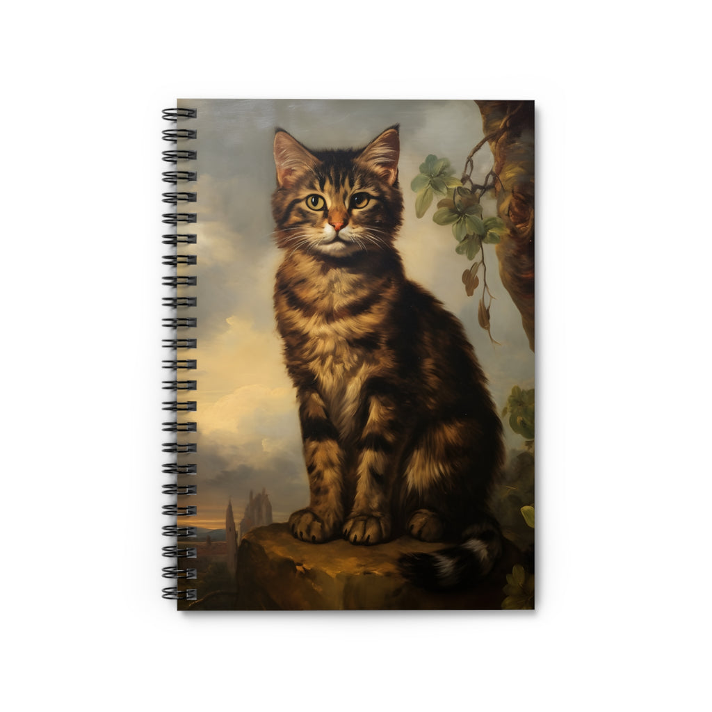 Tabby Cat Portrait Spiral Notebook | Ruled Journal