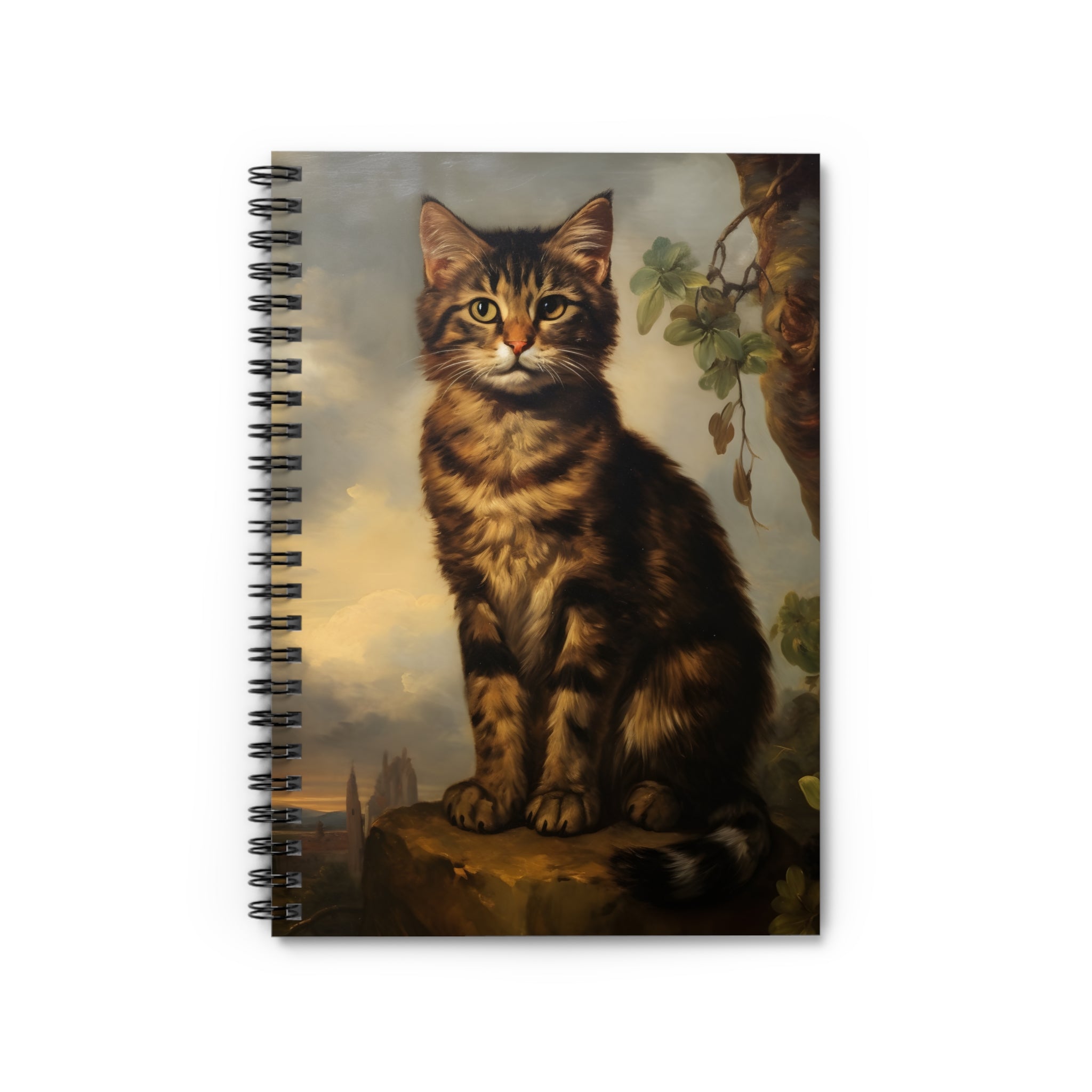 Tabby Cat Portrait Spiral Notebook | Ruled Journal