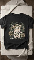 Heritage Green Tee With Playful Fox