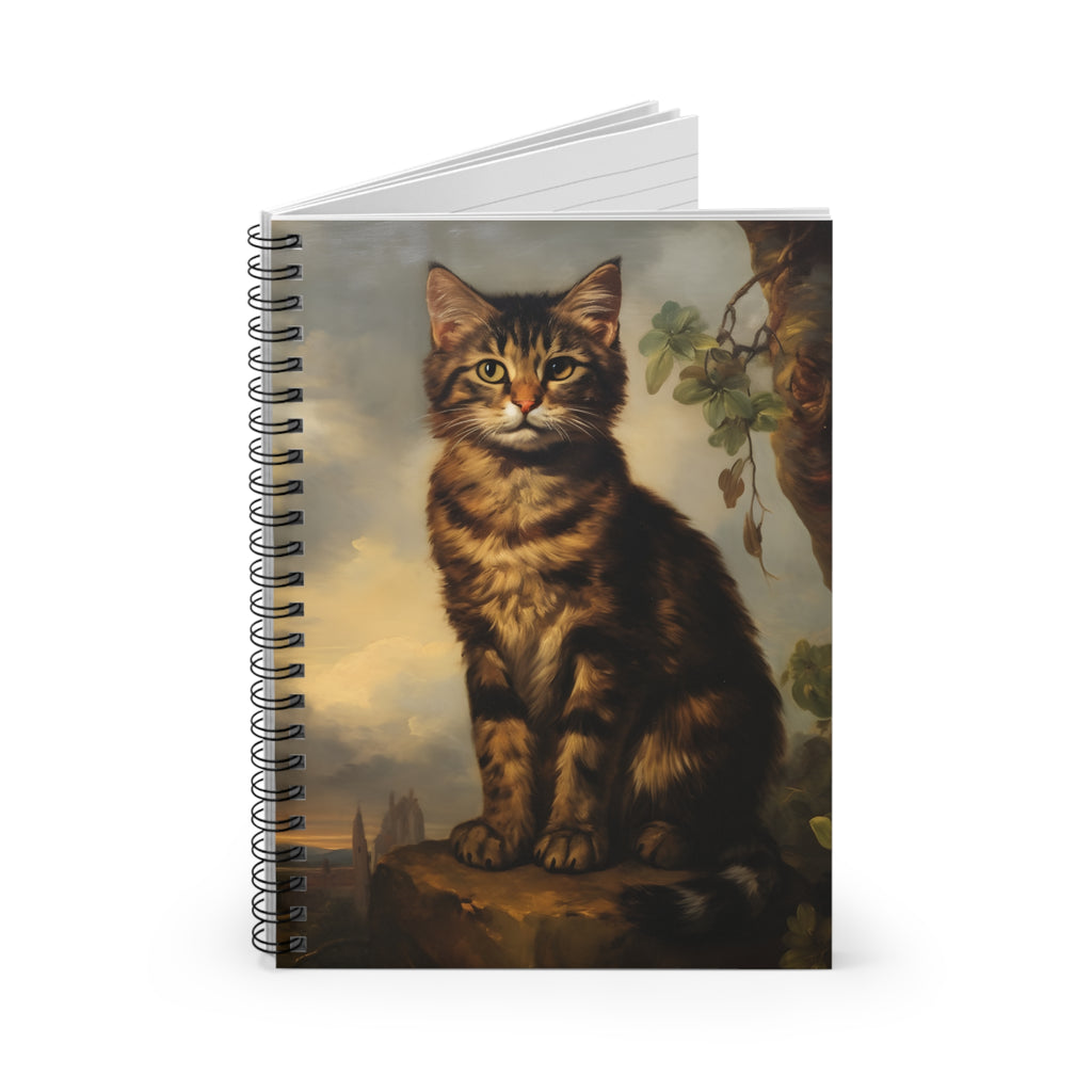 Tabby Cat Portrait Spiral Notebook | Ruled Journal