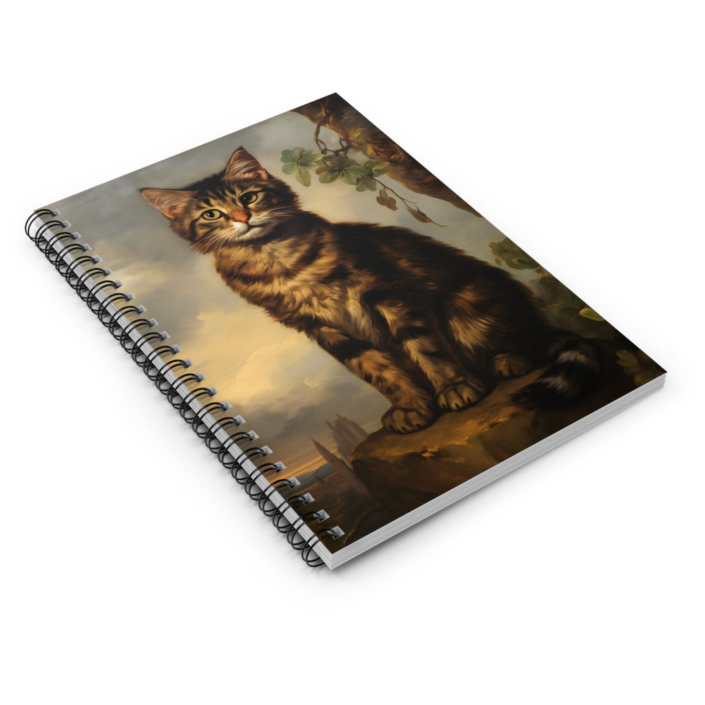 Tabby Cat Portrait Spiral Notebook | Ruled Journal