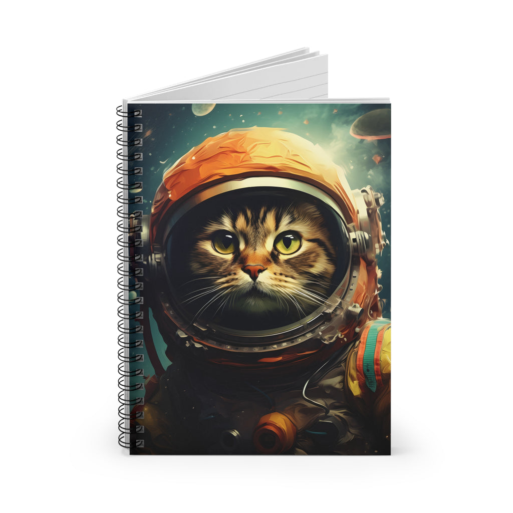 Astronaut Cat Spiral Notebook | Ruled Journal
