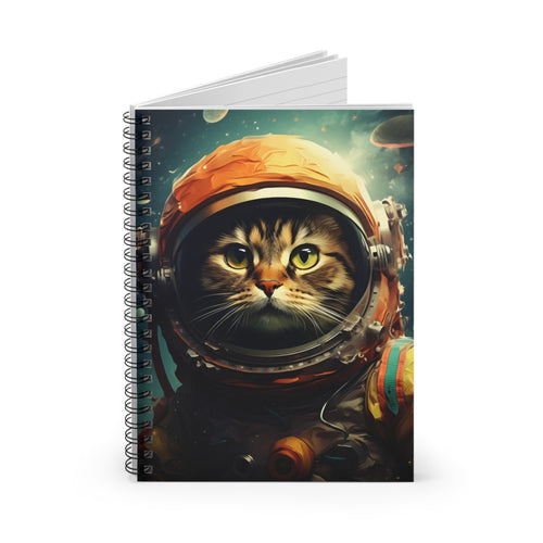 Astronaut Cat Spiral Notebook | Ruled Journal