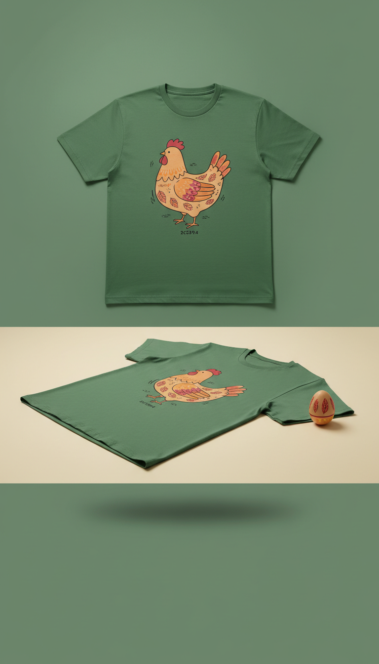 Heritage Green Tee With Barn Banter