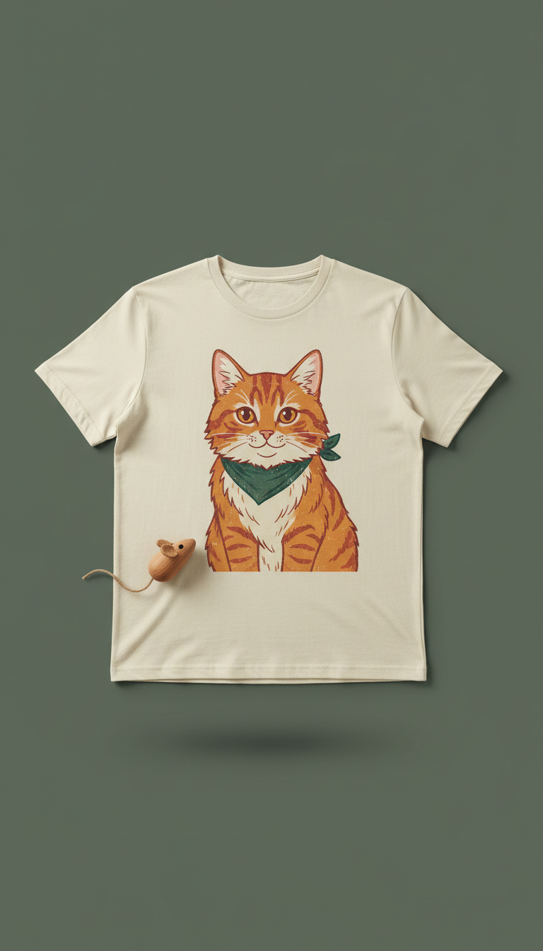 Faded Black Tee With Sassy Cow Sketch
